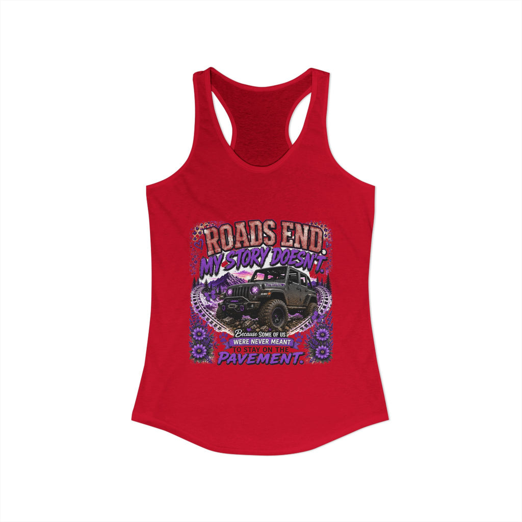 Roads End My Story Doesn't Women's Ideal Racerback Tank