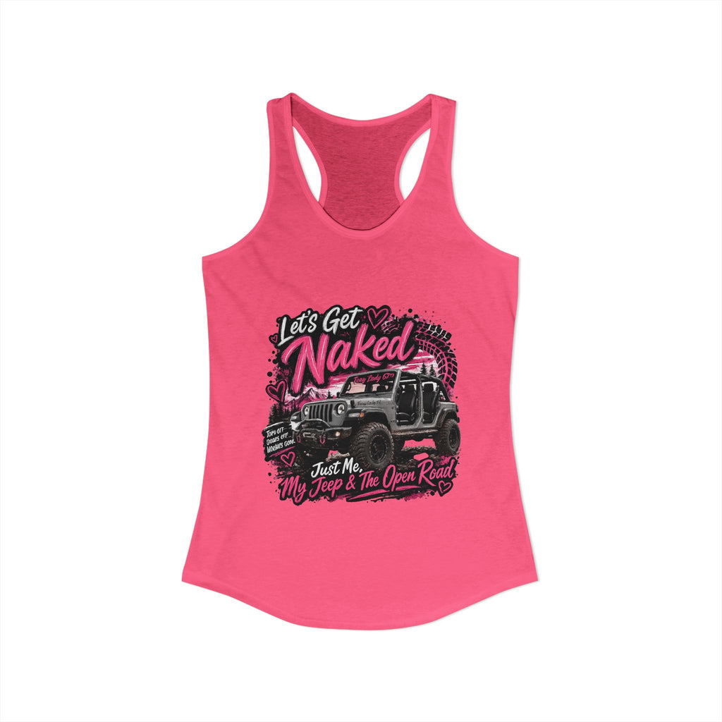 Let's Get Naked Jeep Women's Ideal Racerback Tank