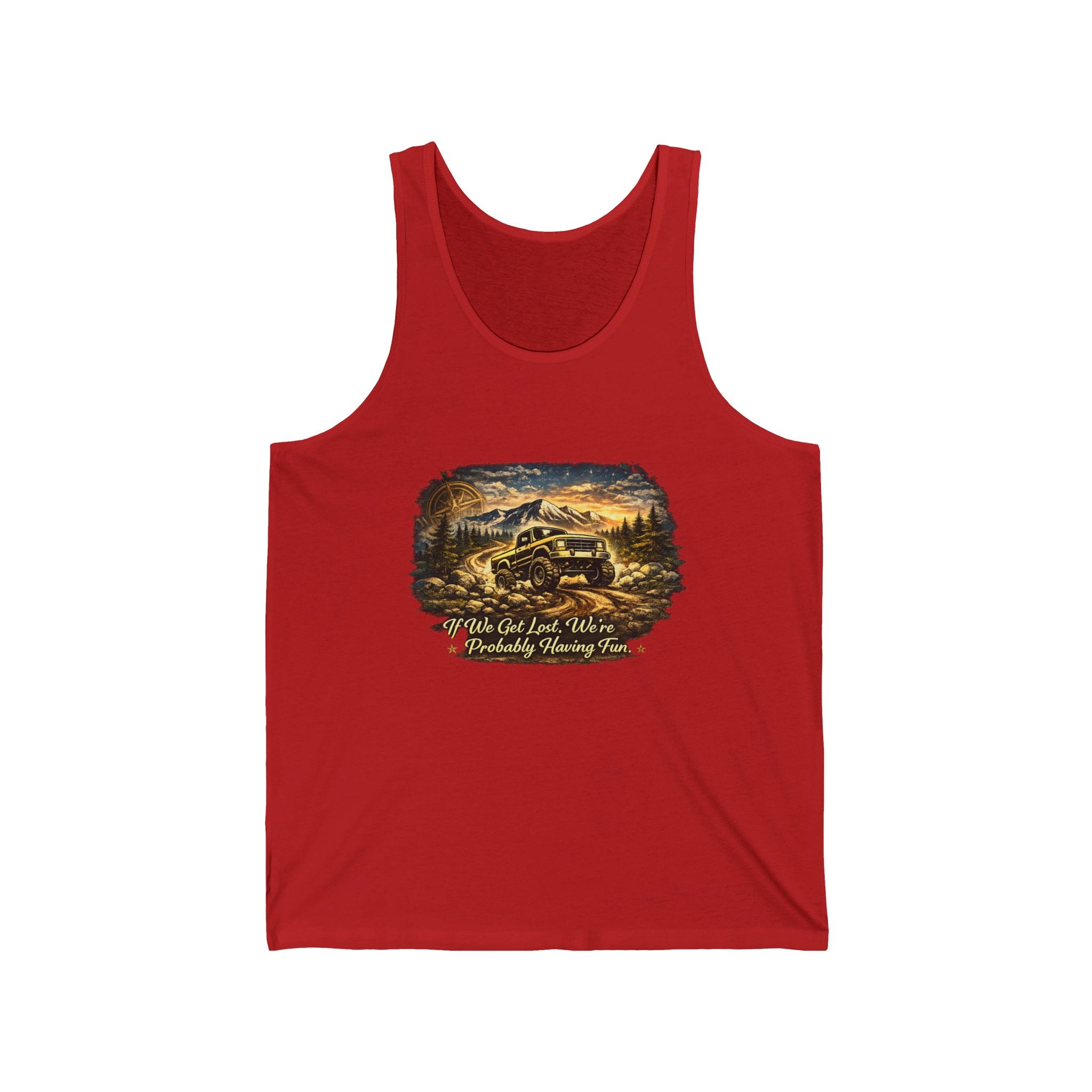 "Let's Get Lost" Adventure Graphic Tank — Vintage Camper Tank Top