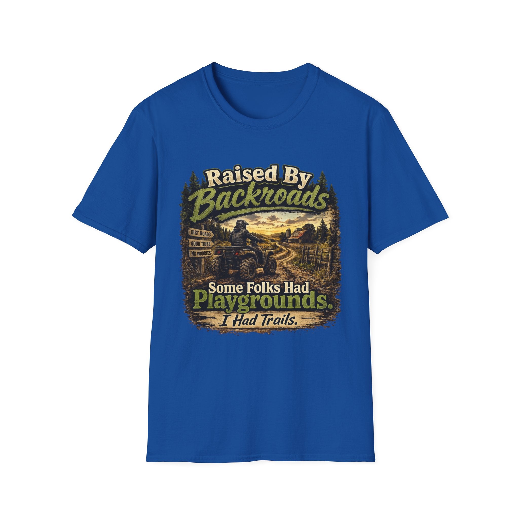 Raised By Backroads T-Shirt — Rustic Country Outdoor Graphic Tee