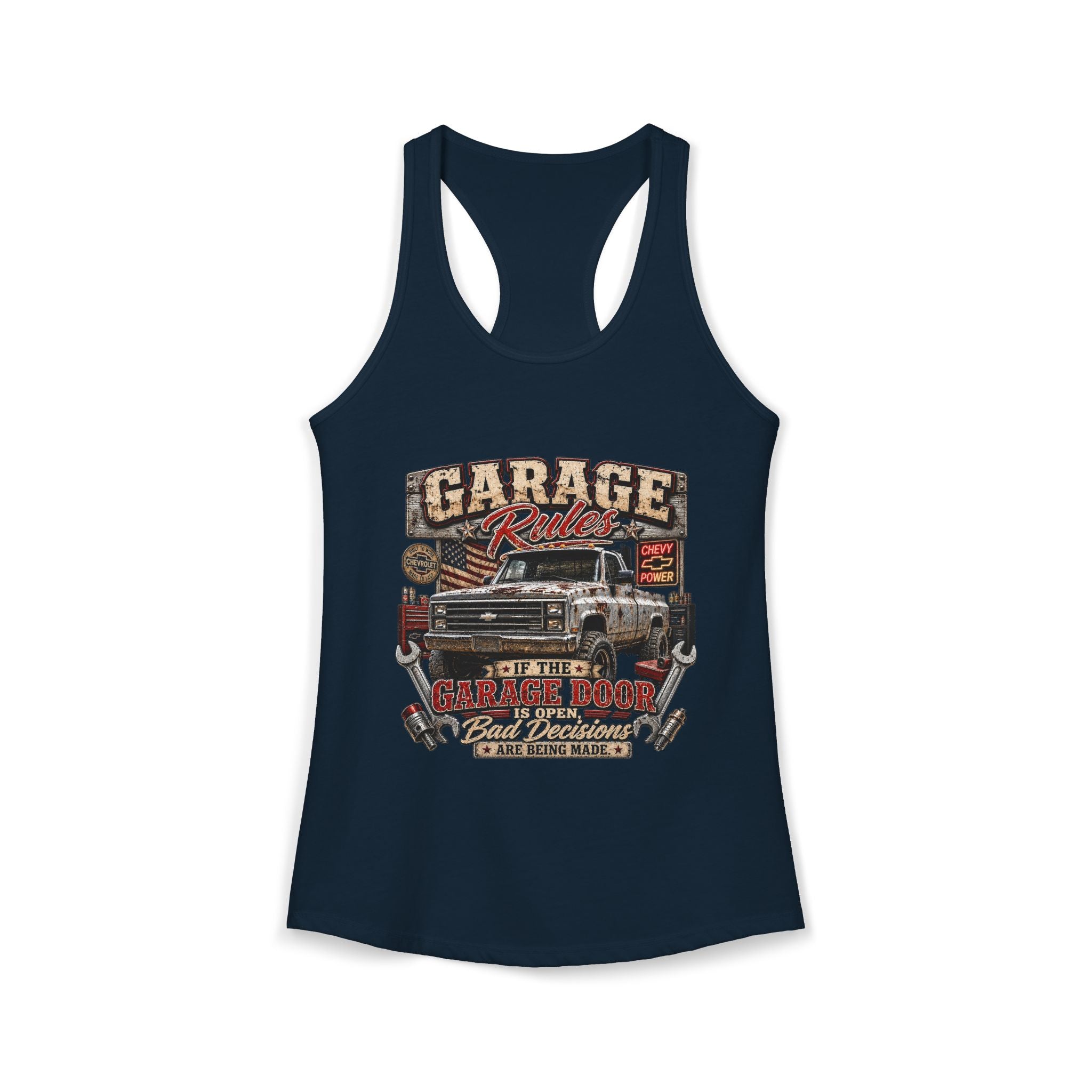 Garage Rules Ideal Racerback Tank