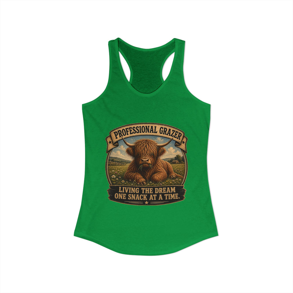 Professional Gazer Highland Cow Women's Ideal Racerback Tank