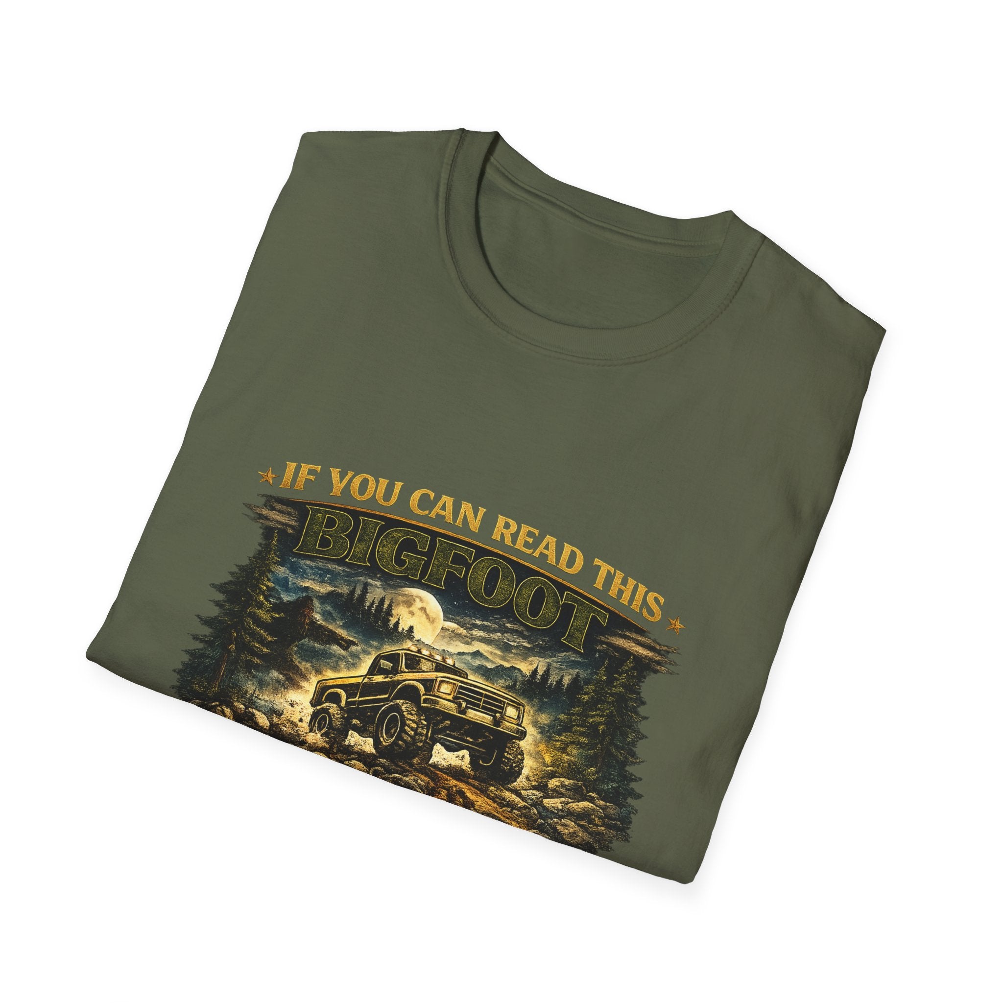 Bigfoot Truck T-Shirt — “If You Can Read This Bigfoot Let Me Borrow His Truck” Graphic Tee