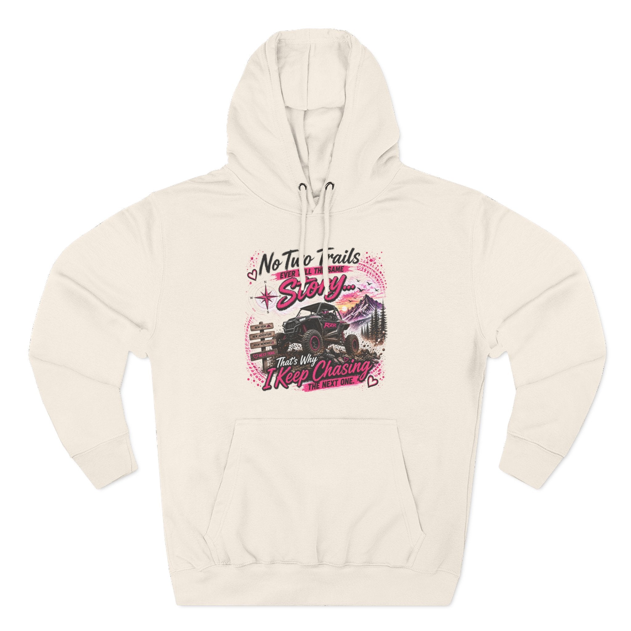 No Two Trails Stay the Same Motorcycle Hoodie – Retro Road Trip Graphic Sweatshirt