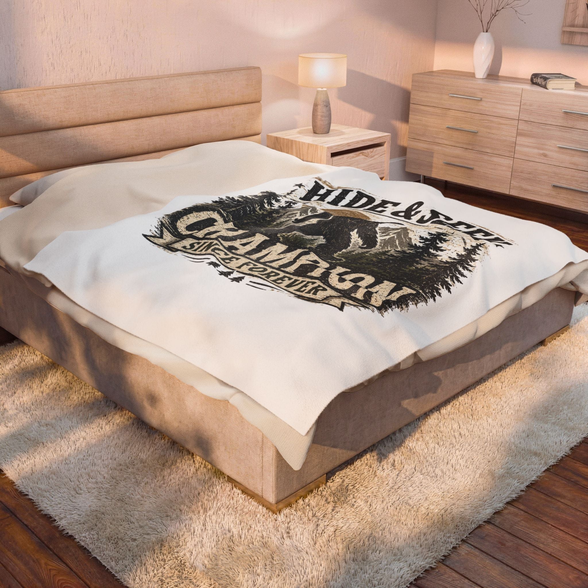Hide & Seek Champion Since Forever Bigfoot Velveteen Plush Blanket