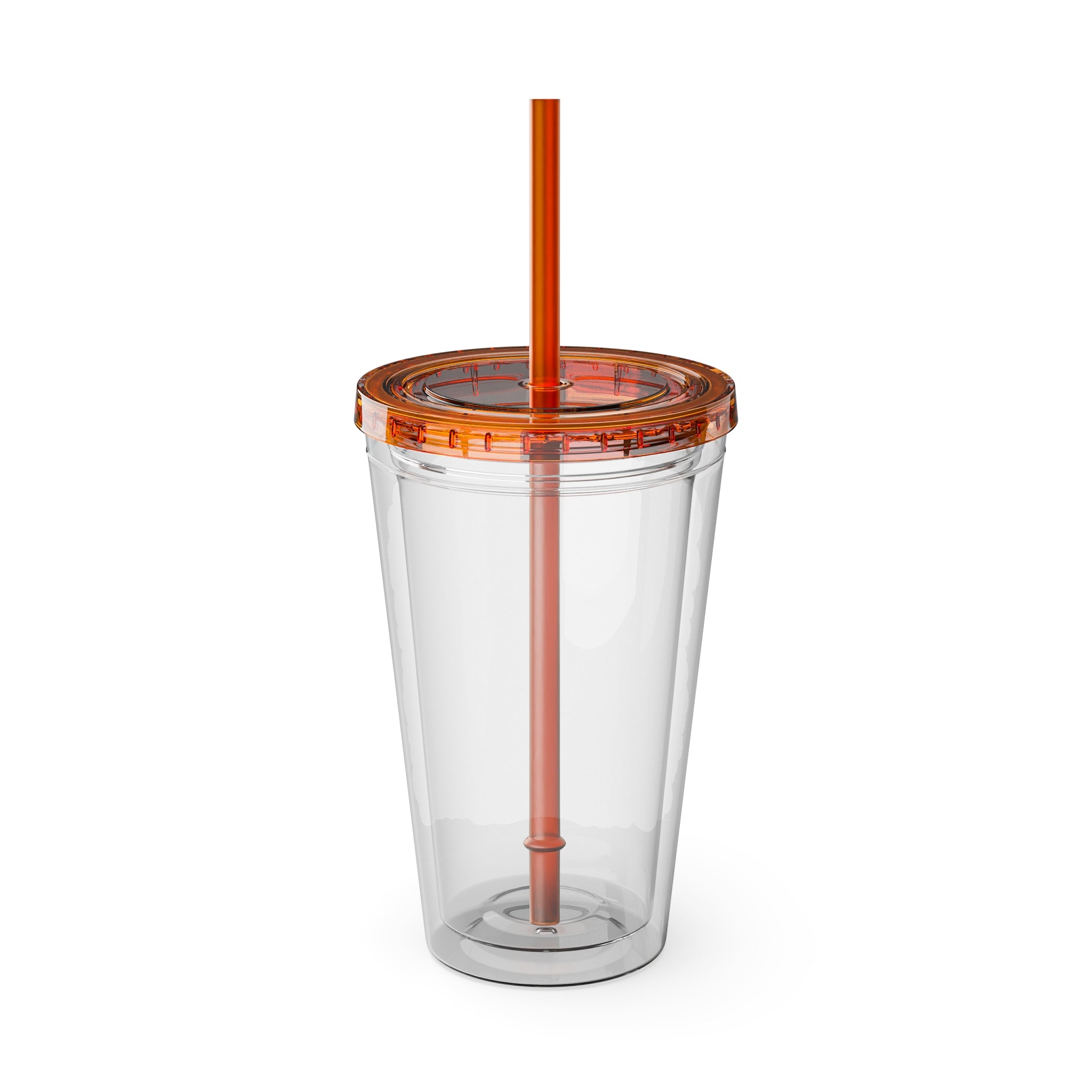 When It Gets Hot Out, I Take My Tops Off - Sunsplash Tumbler with Straw, 16oz