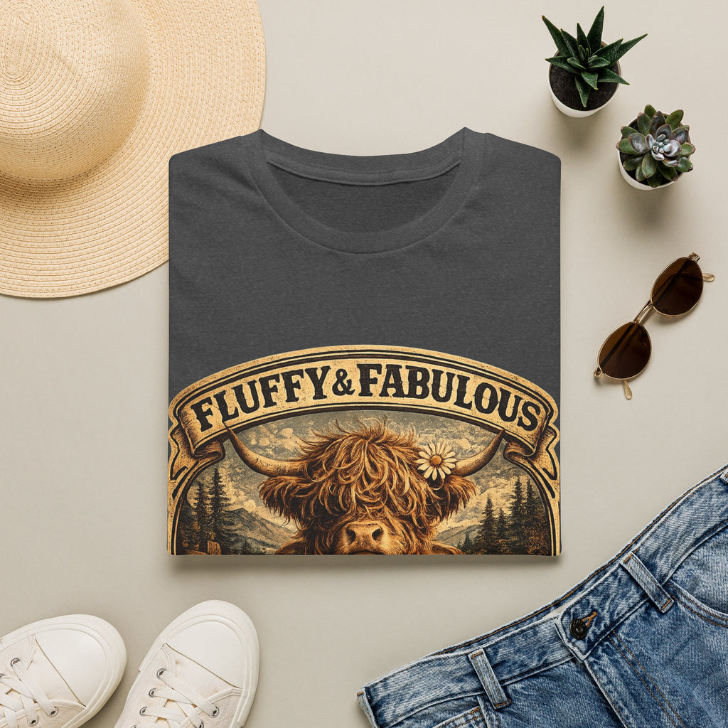 Fluffy & Fabulous Highland Cow Unisex Softstyle T-Shirt