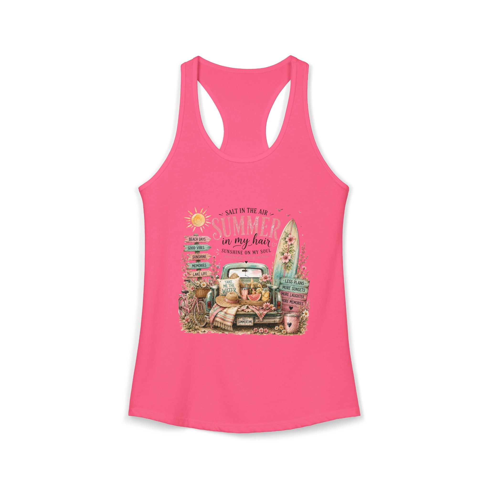 Salt In the Air Summer in my Hair - Women's Ideal Racerback Tank