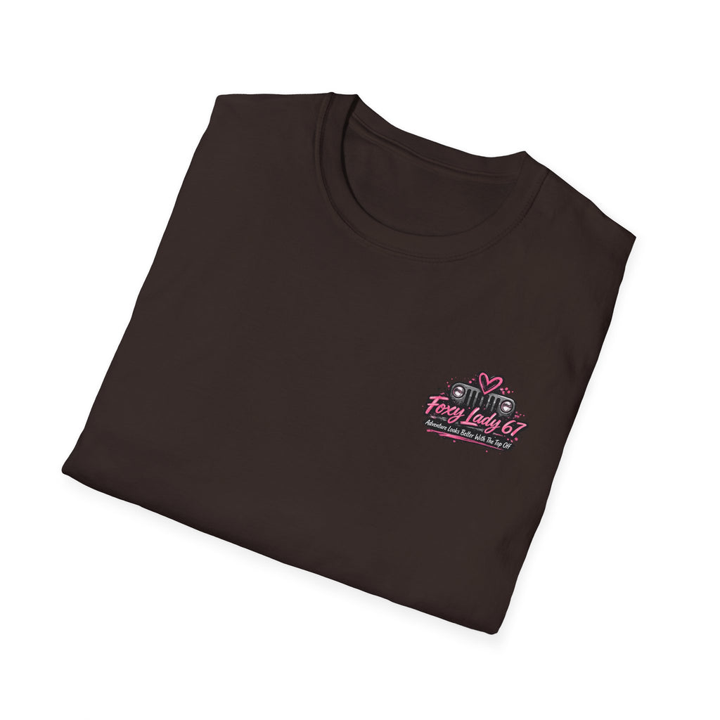 Lets Get Naked Jeep (design on front and back) Softstyle T-Shirt
