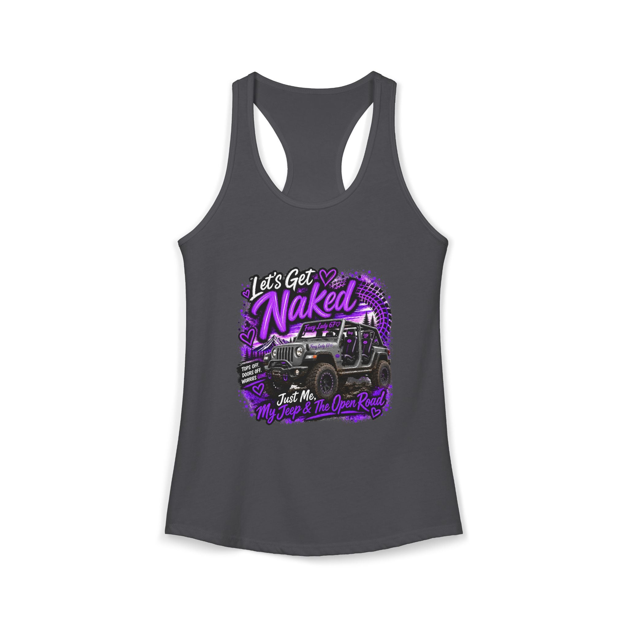 Let's Get Naked Jeep - Women's Ideal Racerback Tank