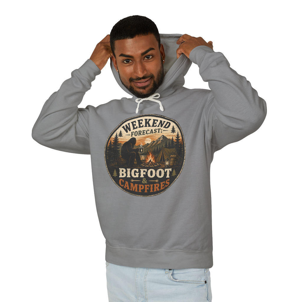 Weekend Forecast Bigfoot & Campfires Hooded Sweatshirt