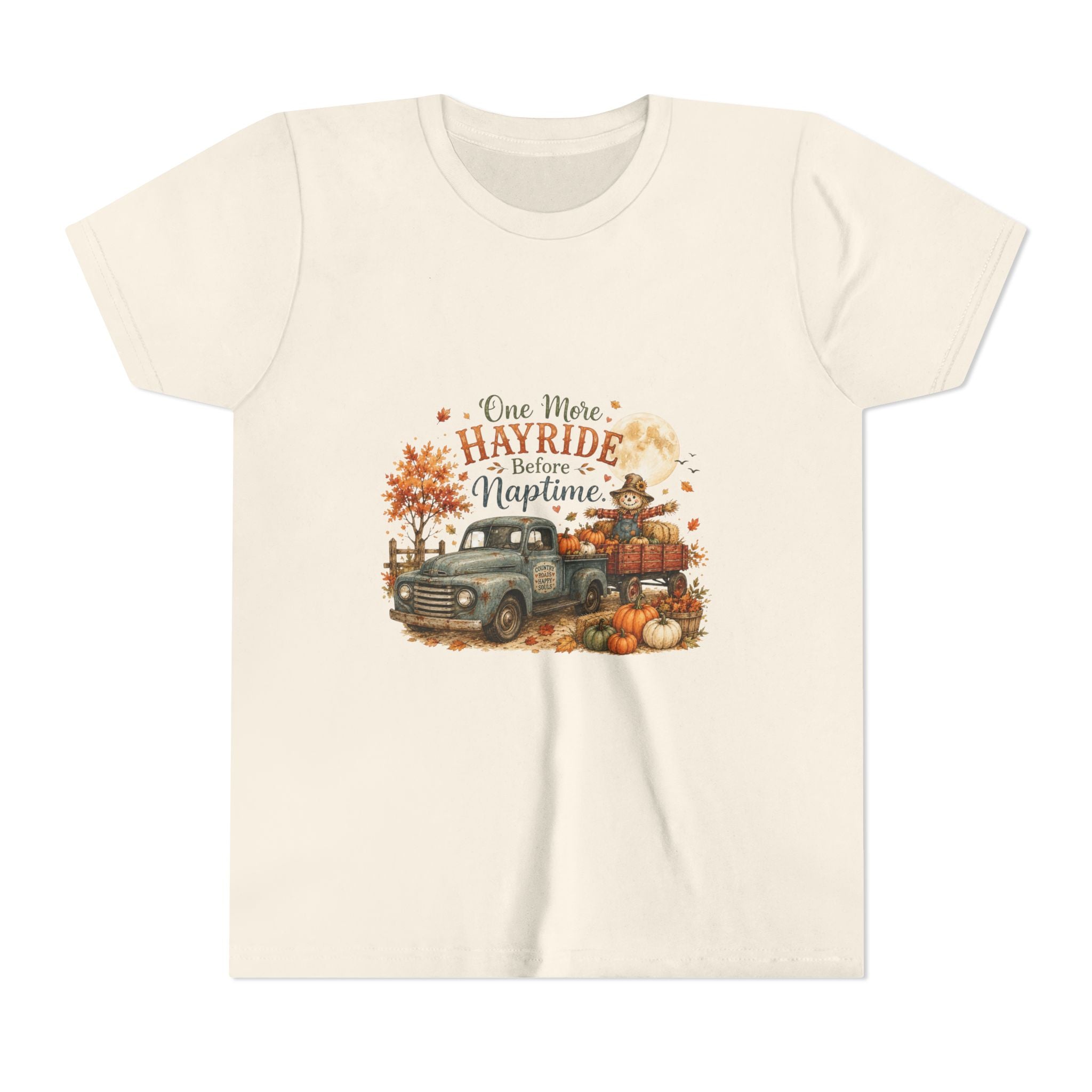 'One More Hayride Before Naptime' Fall Pumpkin Truck Shirt - Youth Tee