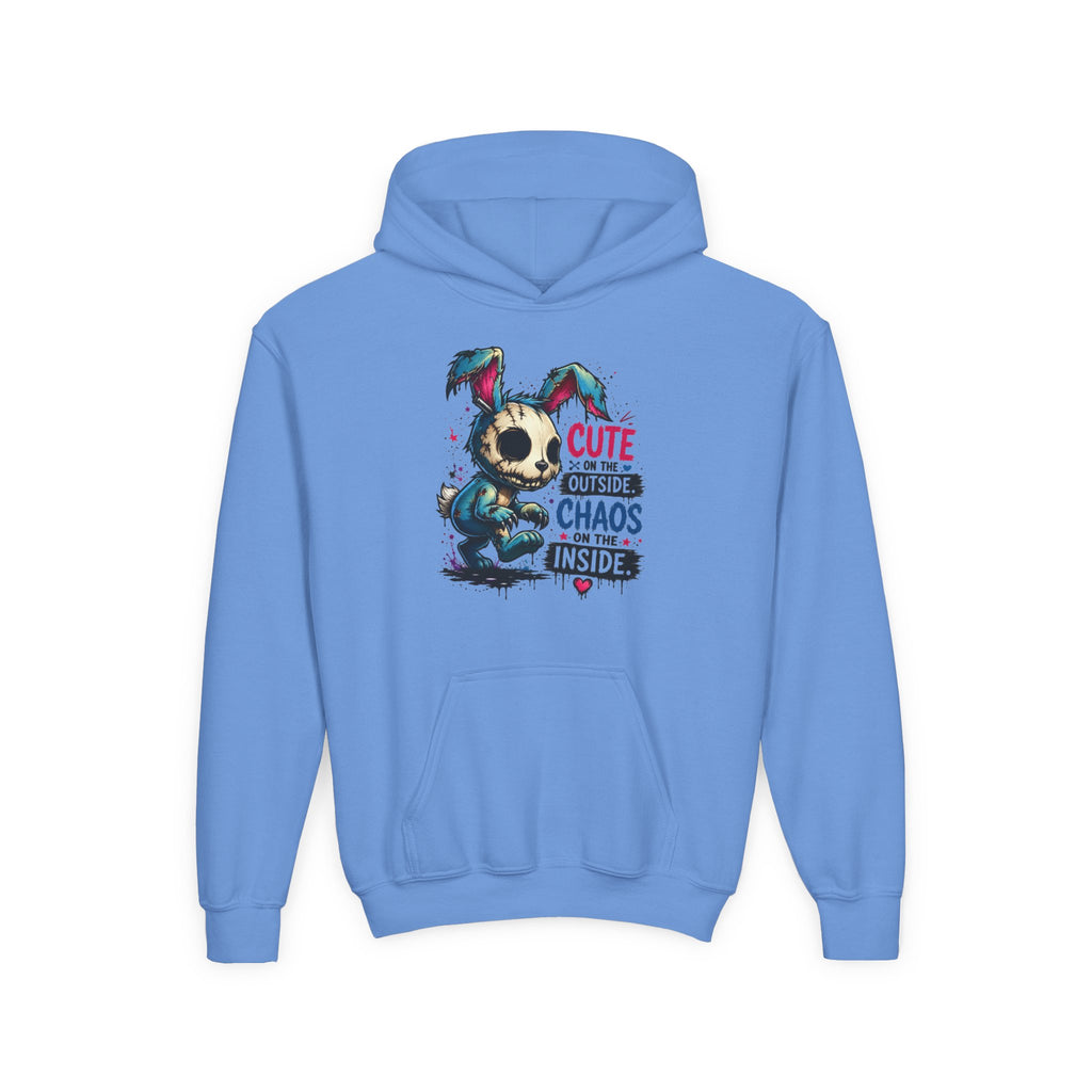 Cute on the Outside Choas on the Inside Youth Heavy Blend Hooded Sweatshirt
