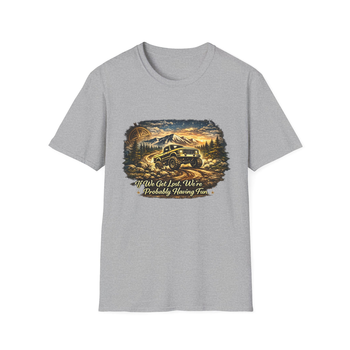 Off-Road Adventure T-Shirt – 'We’ve Got Lost, We’re Probably Having Fun' Scenic Truck Tee