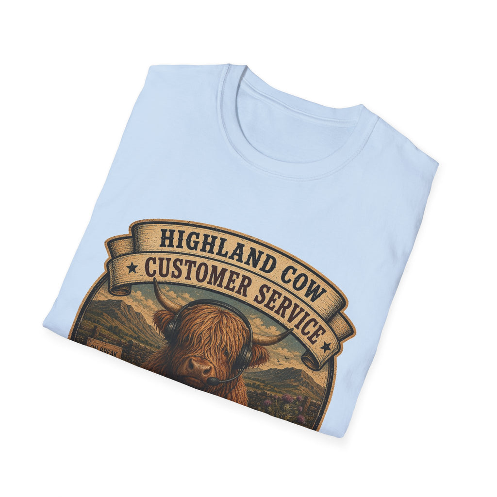 Highland Cow Customer Service Unisex Softstyle T-Shirt
