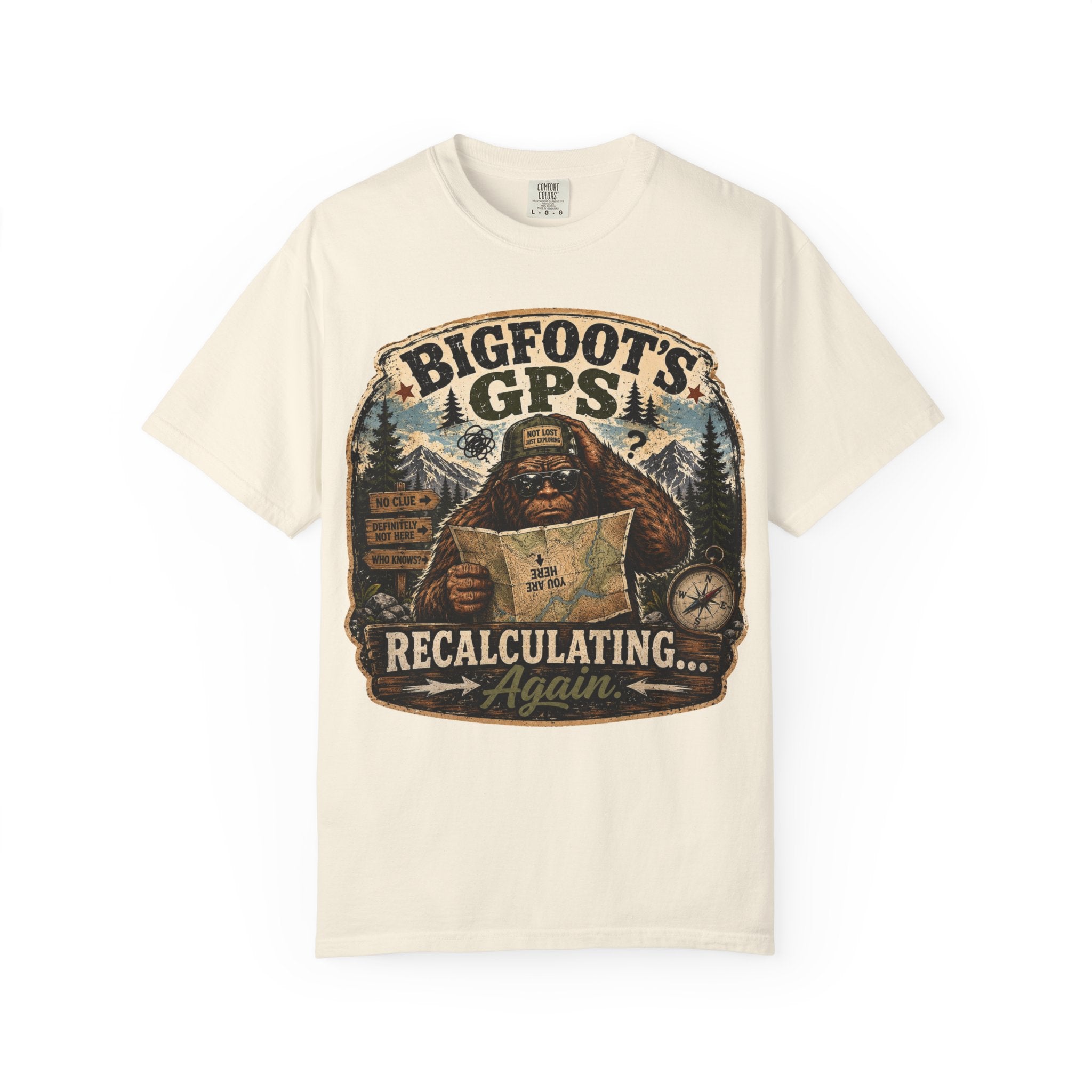 Bigfoot’s GPS Recalculating T-shirt