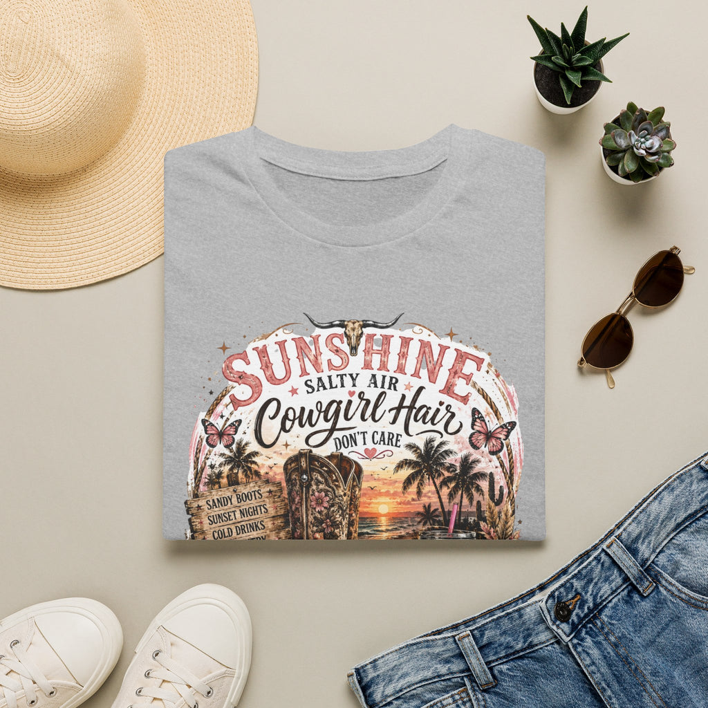 Cowgirl Hair T-Shirt — Sunshine, Salty Air Sunset Graphic Tee