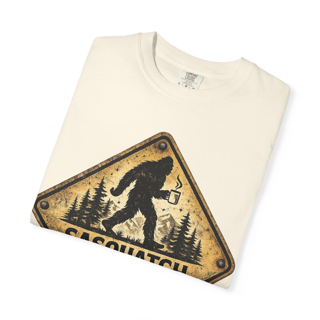 Sasquatch Crossing T-Shirt — Vintage Bigfoot Warning Sign Tee