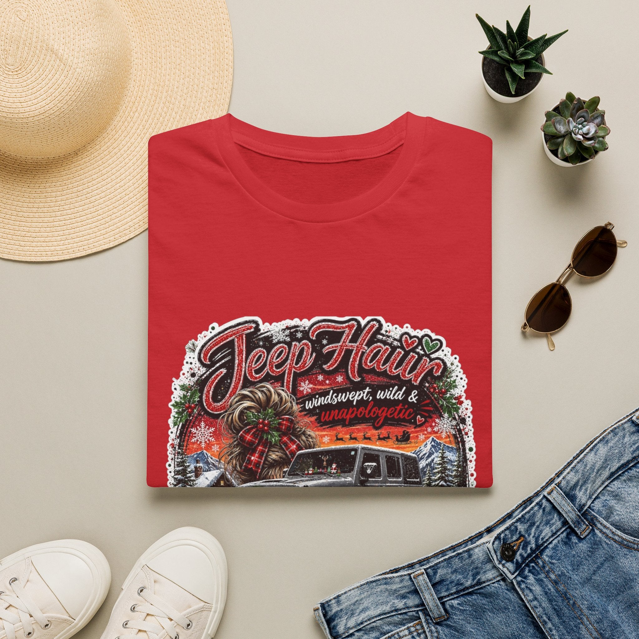 Jeep Hair Don’t Care T‑Shirt — Vintage Off‑Road Adventure Graphic Tee