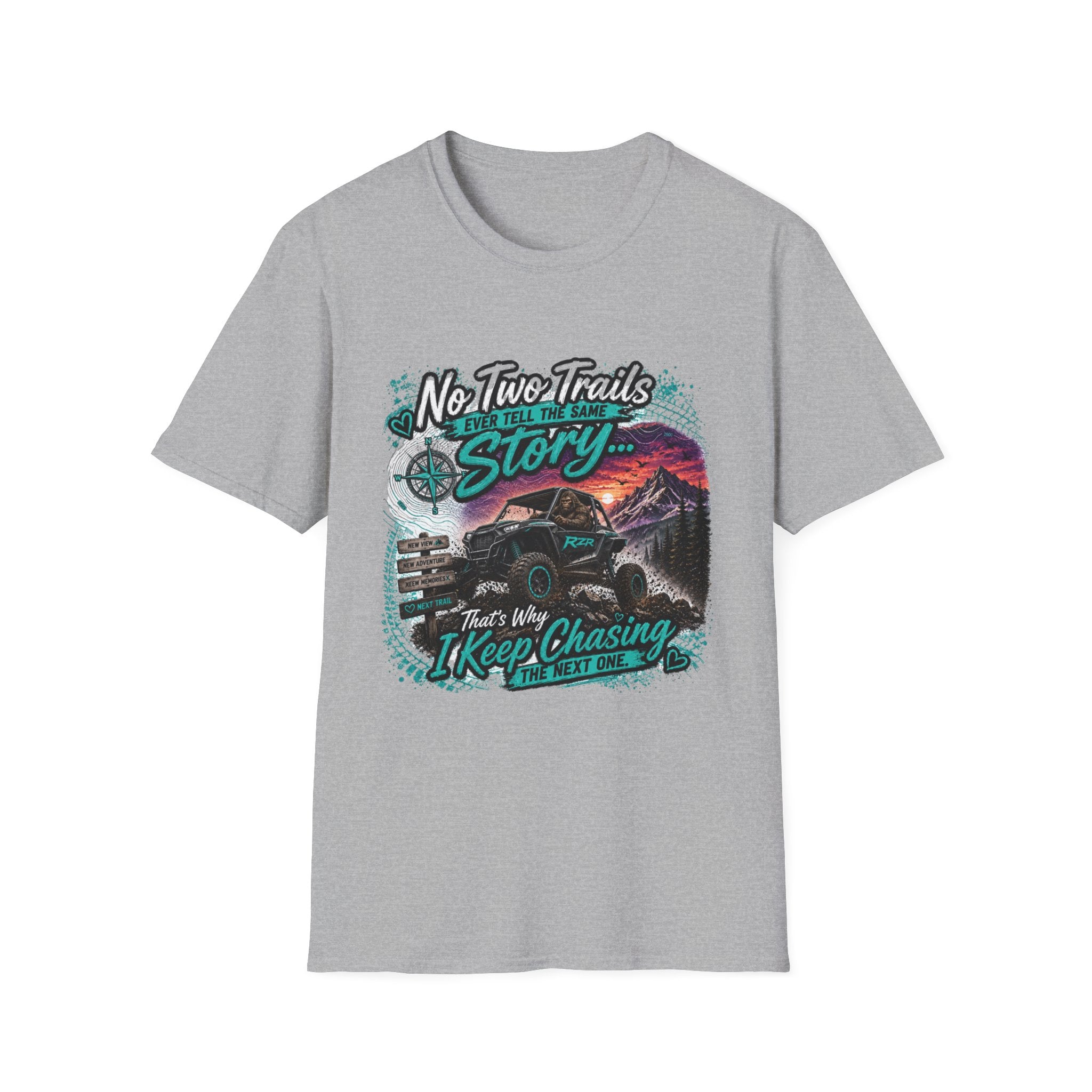 Adventure T‑Shirt — "No Two Trails Ever Tell the Same Story" Outdoor Graphic Tee