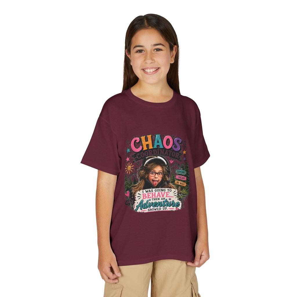 "Chaos Coordinator" Adventure Graphic Kids Tee - Youth T-Shirt -