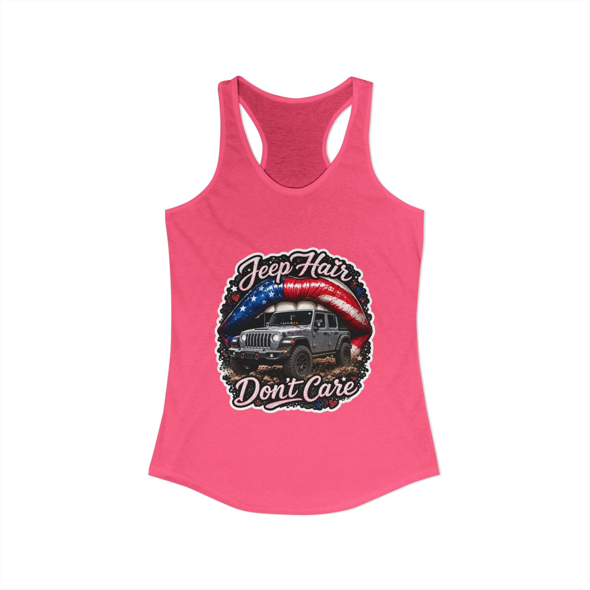 Jeep Hair Don't Care Women's Ideal Racerback Tank