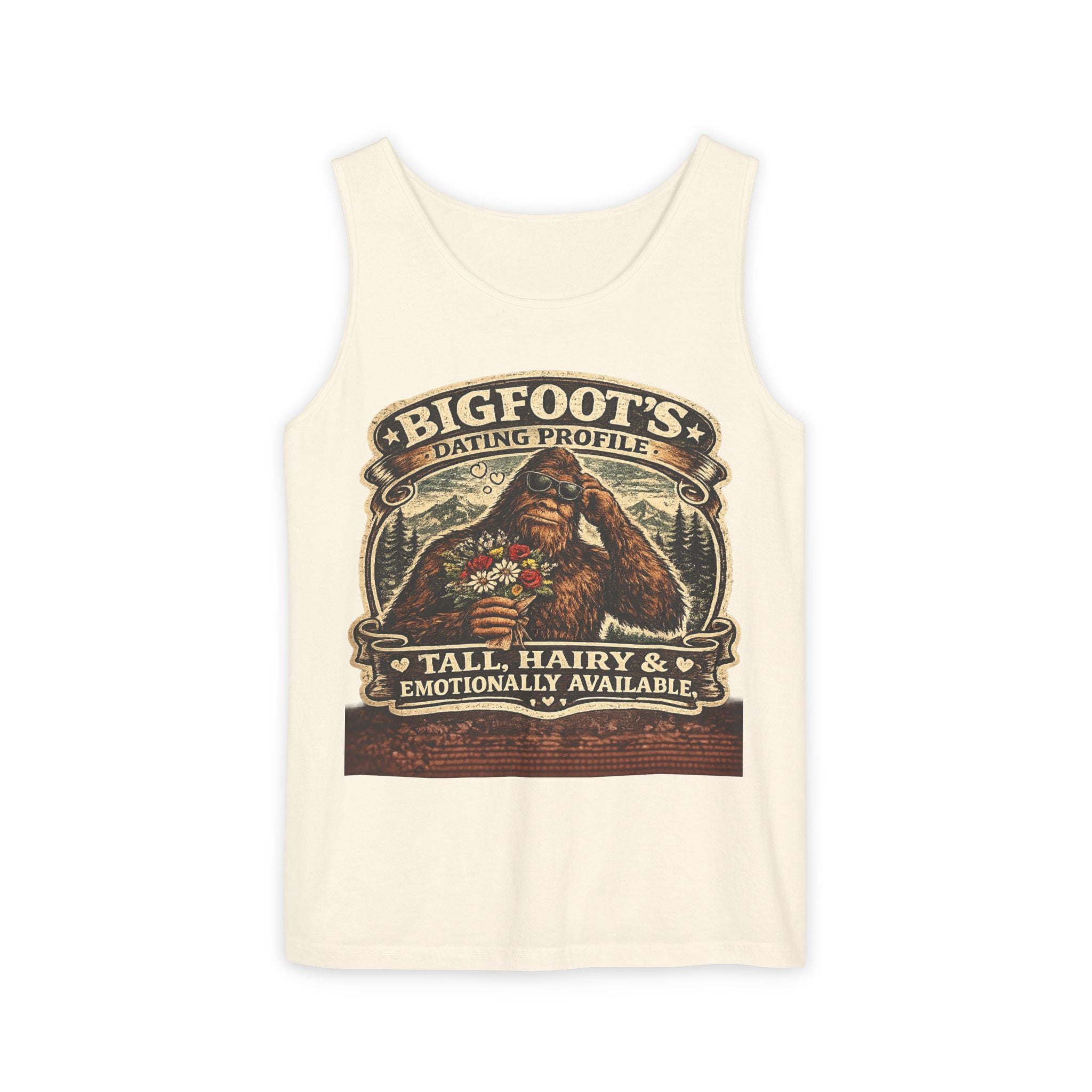 Bigfoot's Dating Profile Tall Hairy & Emotionally Available Tank Top