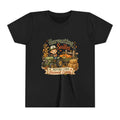 "Harvesting Smiles Before I Can Harvest Candy" Fall Tractor Halloween Kids Shirt — Youth Tee