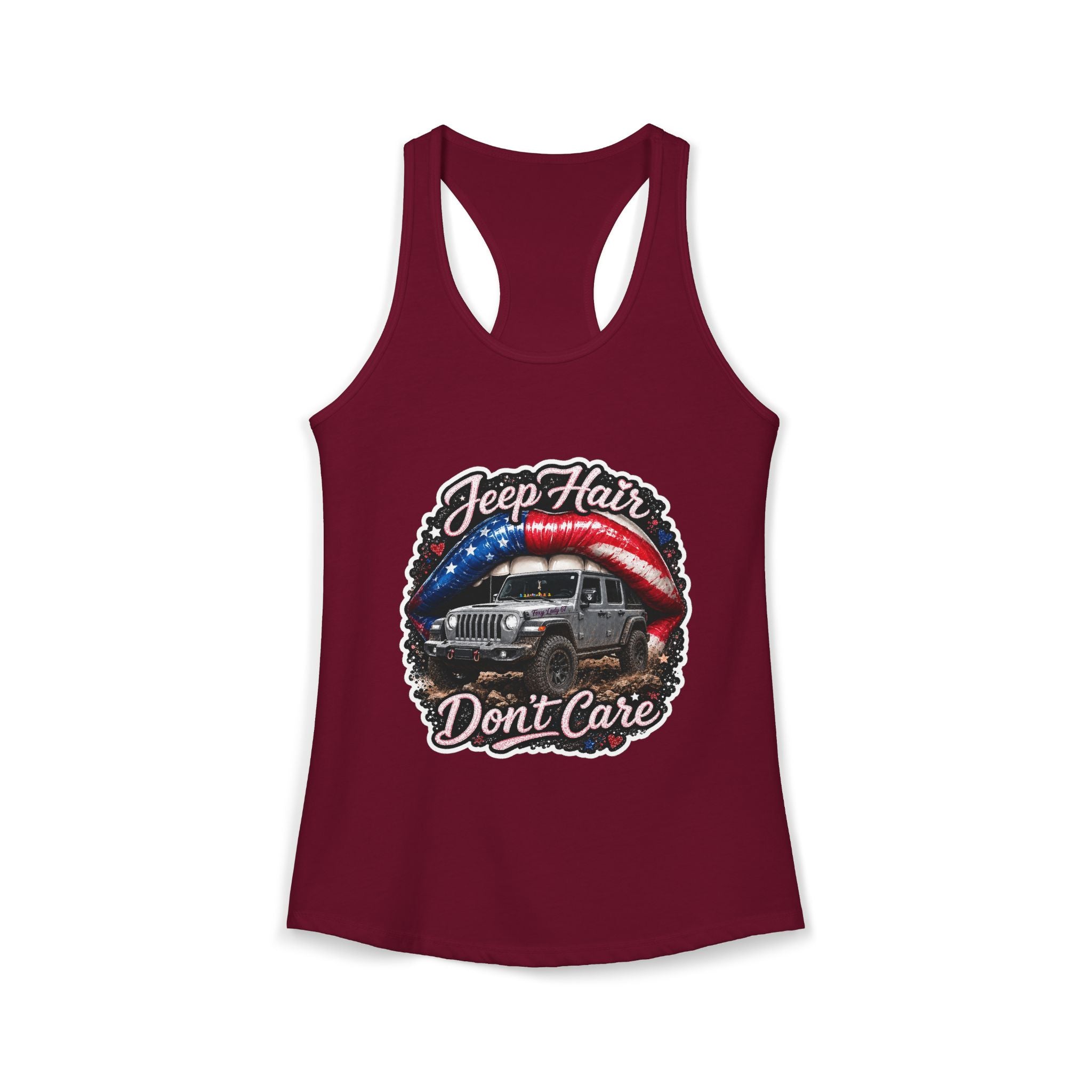 Jeep Hair Don't Care Women's Ideal Racerback Tank