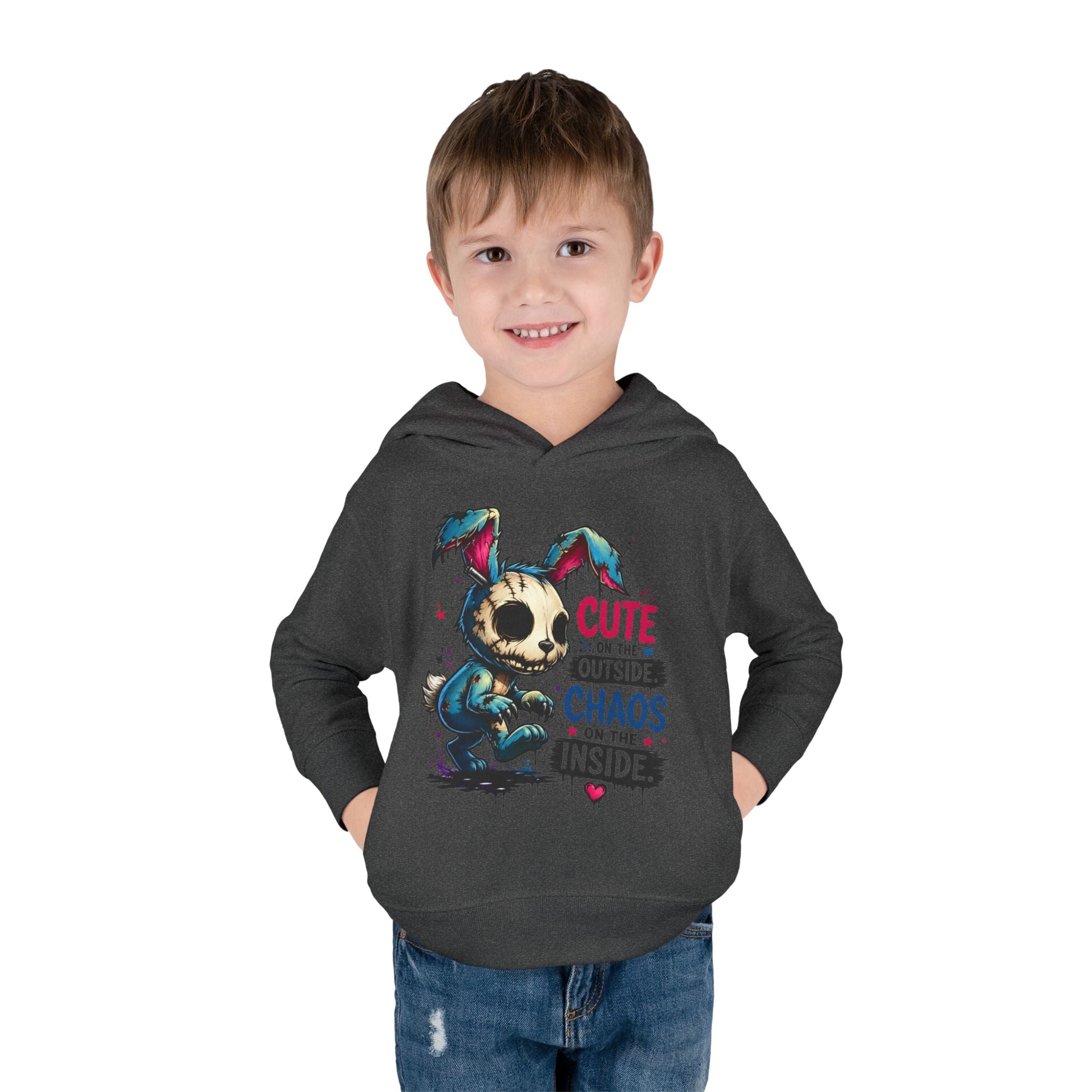 Cute on the outside Choas on the inside Toddler Pullover Fleece Hoodie