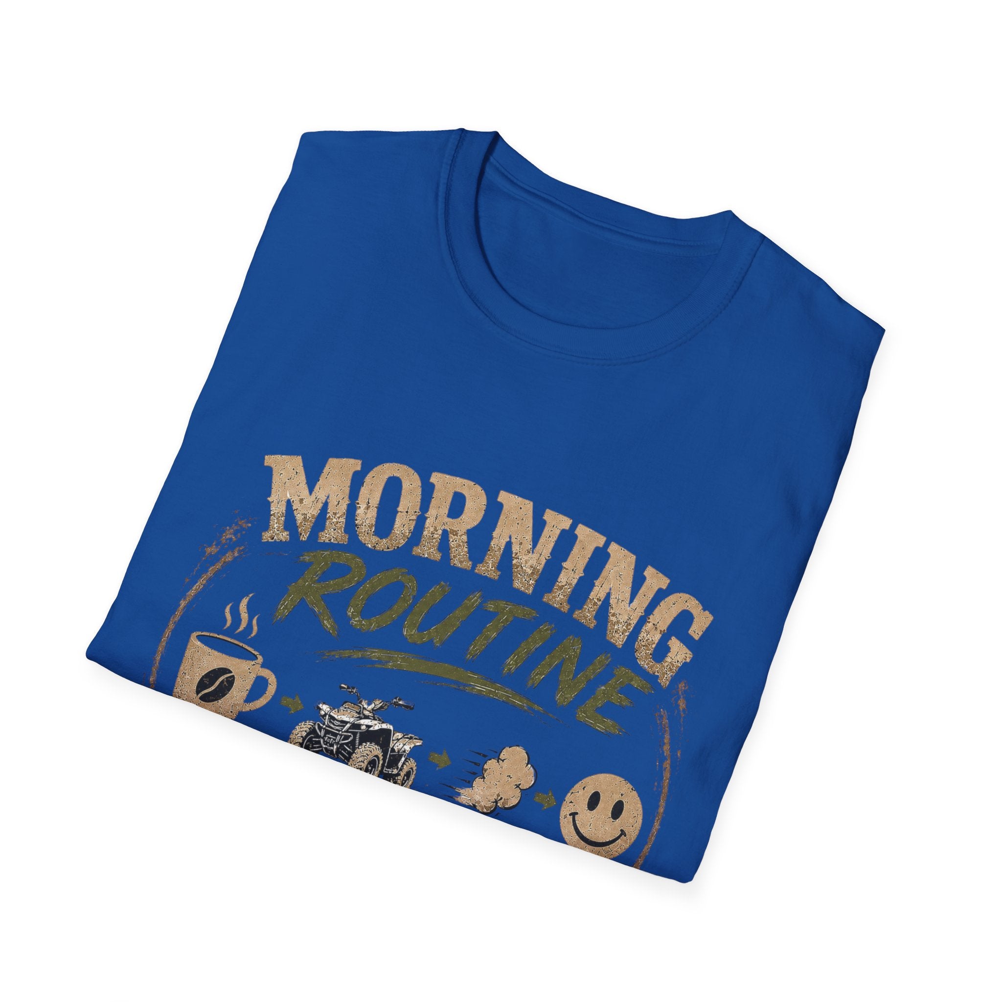 Morning Routine T-Shirt — “Coffee. ATV. Repeat.” Outdoor Adventure Graphic Tee