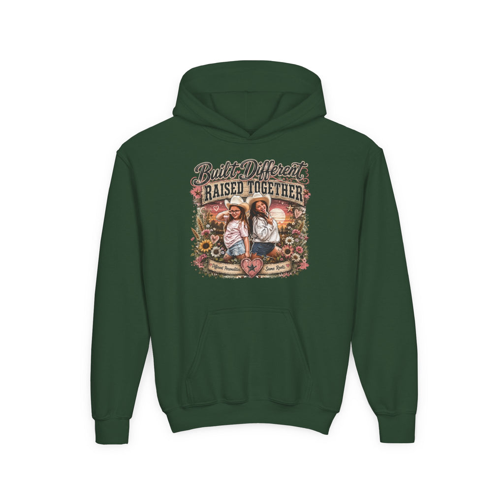 Built Different Raised Together Youth Heavy Blend Hooded Sweatshirt
