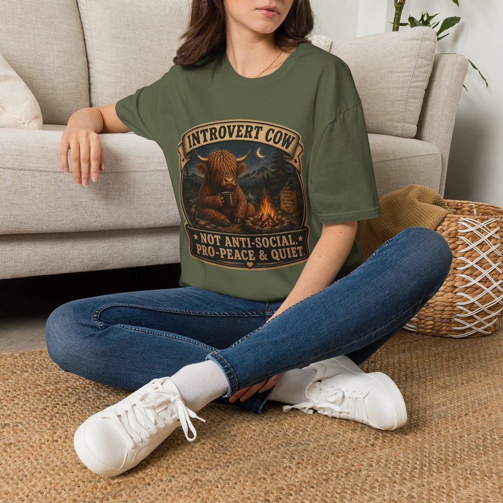 Inrovert Highland Cow Unisex Softstyle T-Shirt