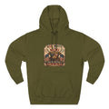 Red, White, & Moo Highland Cow Three-Panel Fleece Hoodie