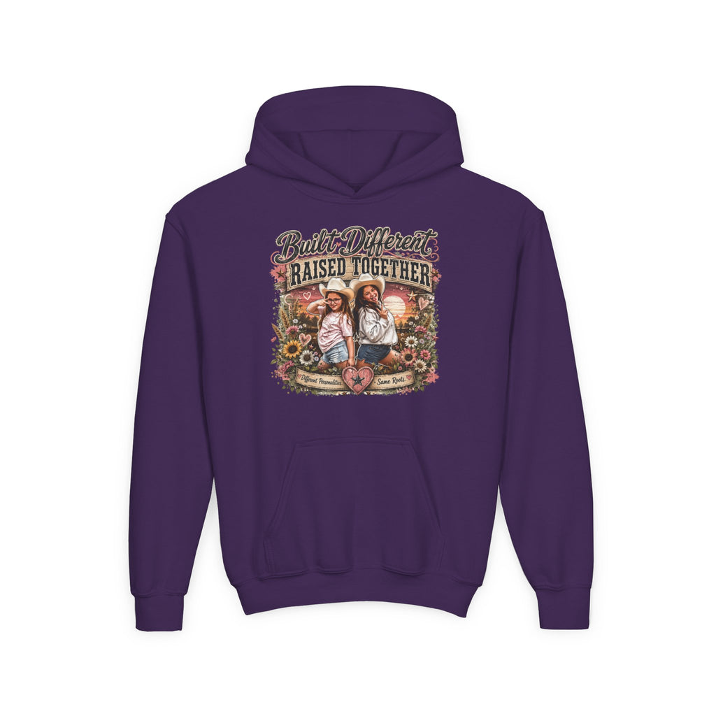 Built Different Raised Together Youth Heavy Blend Hooded Sweatshirt