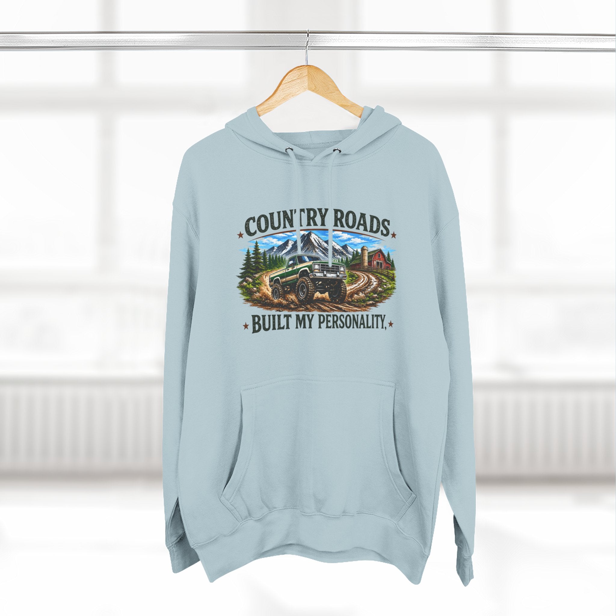 Country Roads Truck Three-Panel Fleece Hoodie