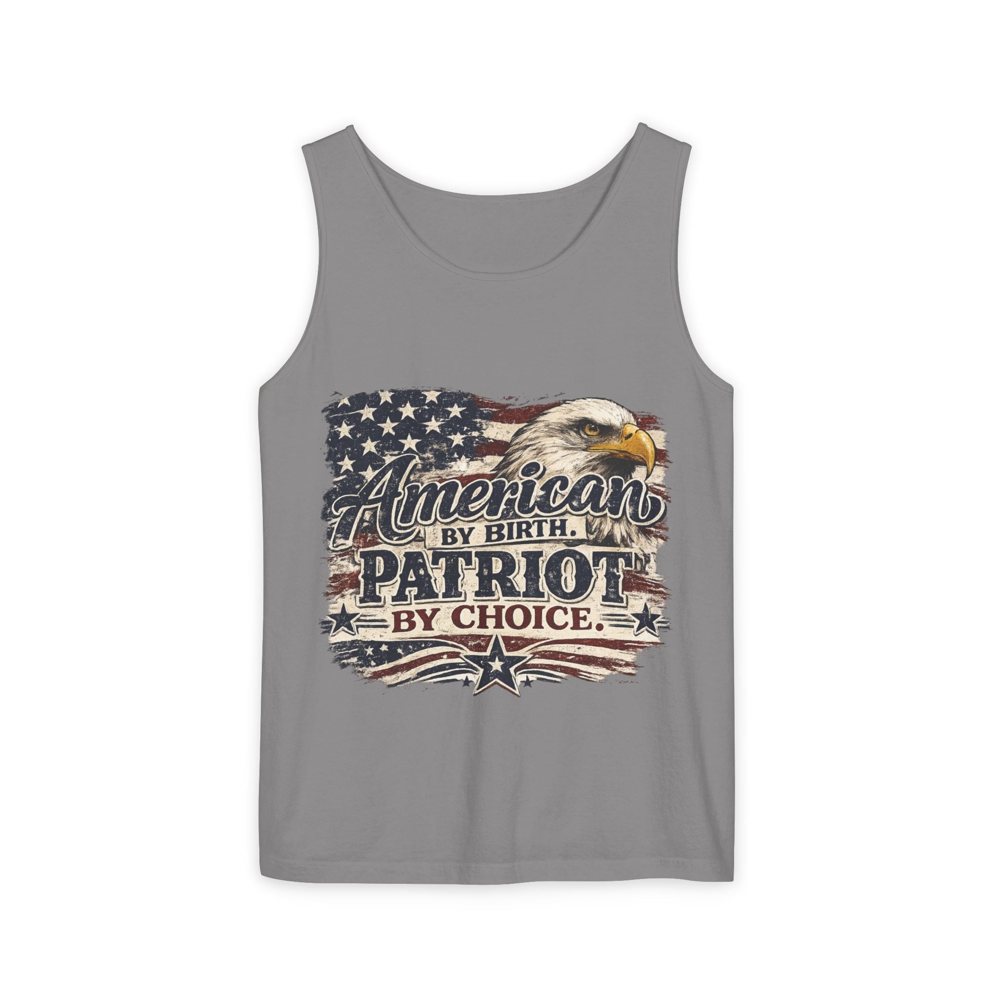 Patriot Tank Top — "American by Birth, Patriot by Choice" Eagle Flag Tank