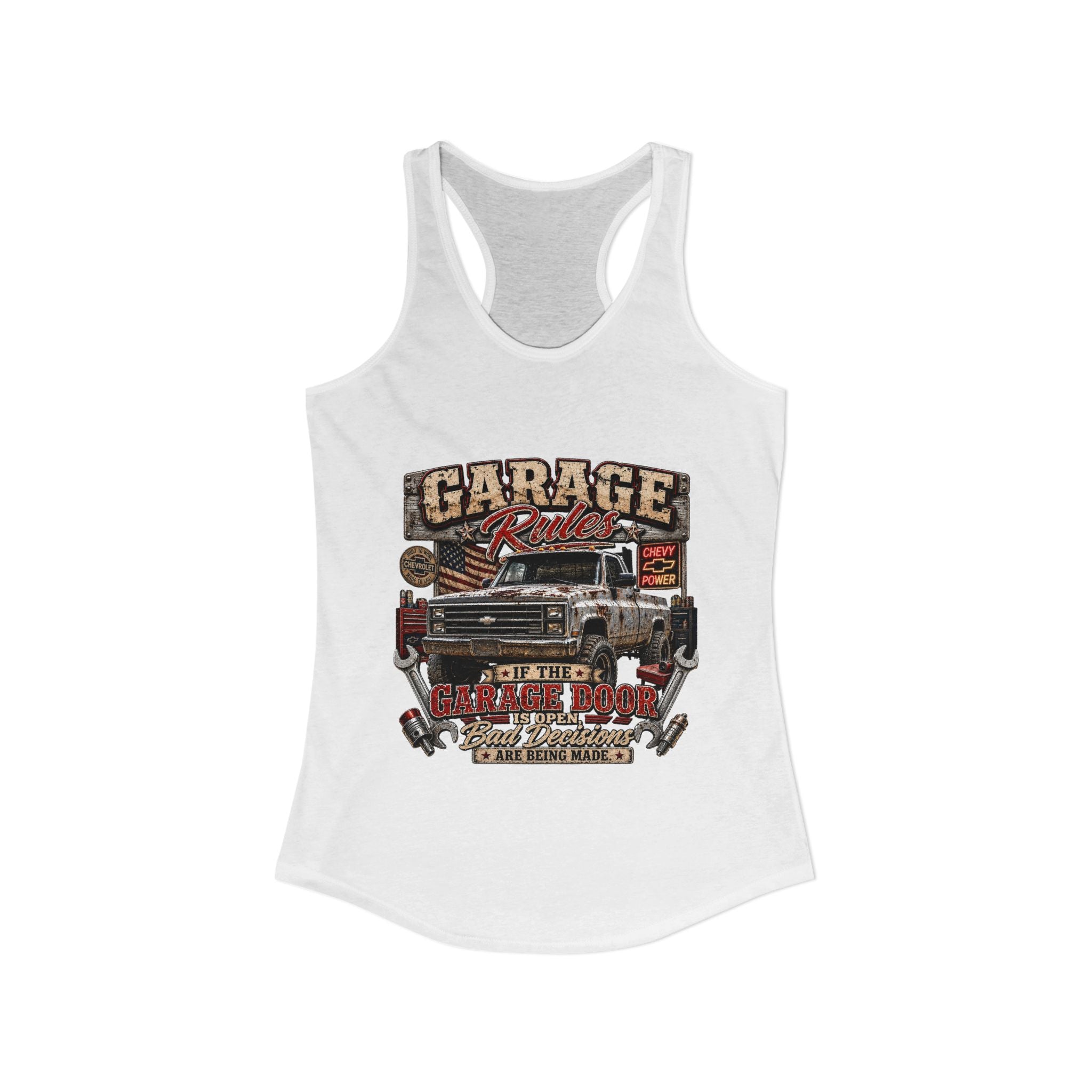 Garage Rules Ideal Racerback Tank