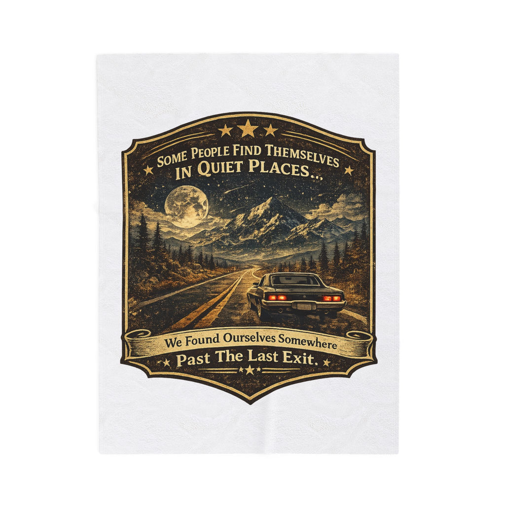 'Some People Find Themselves in Quiet Places' Scenic Road trip Throw - Velveteen Plush Blanket
