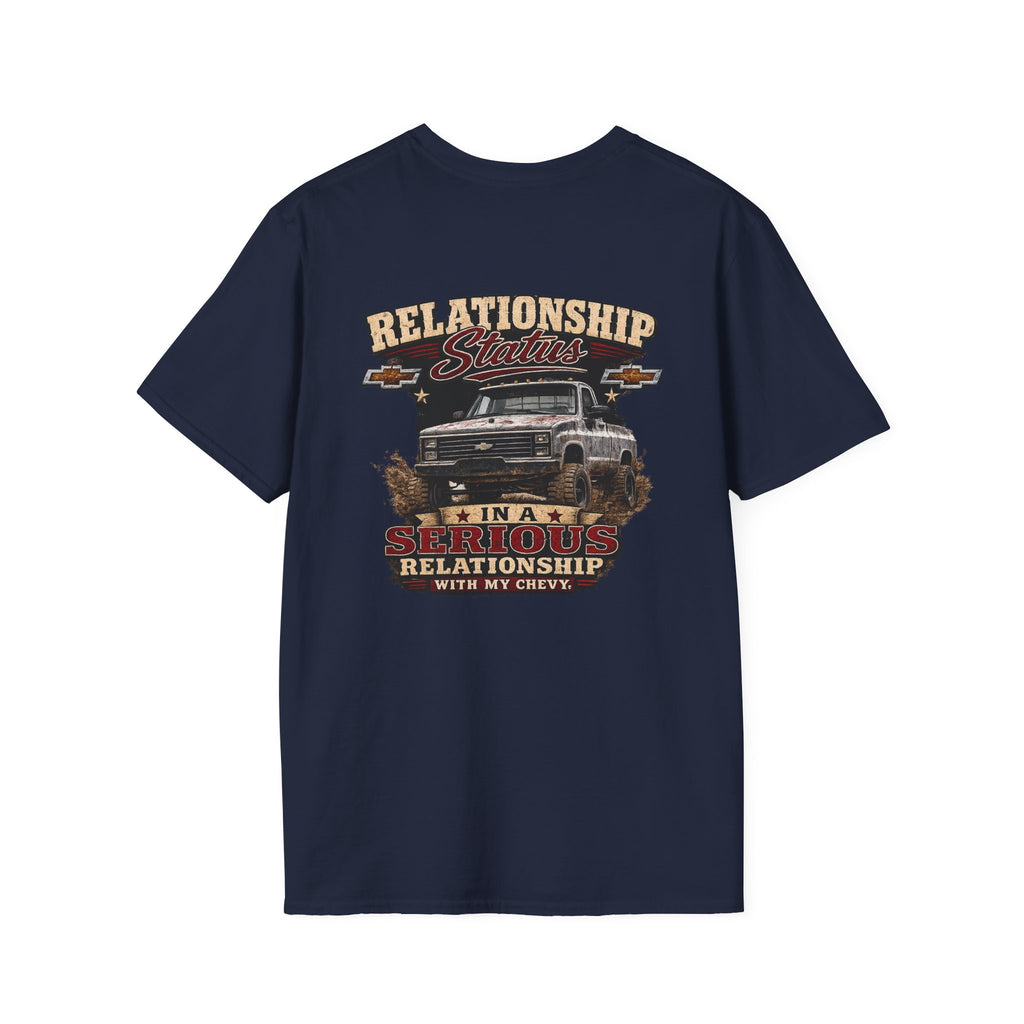 Relationship Status - Chevrolet K30 Vintage Truck Pocket T-Shirt