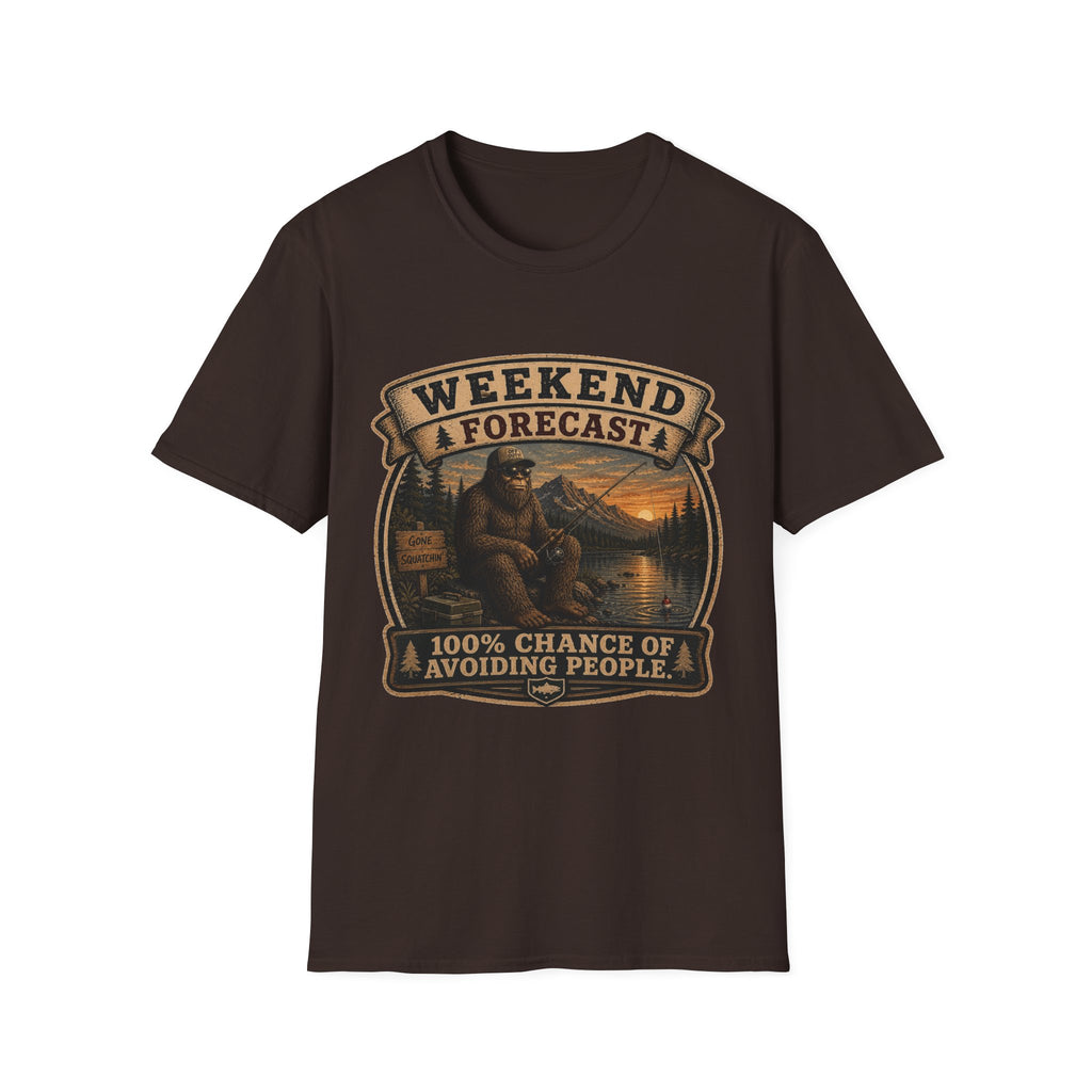 Weekend Forecast T-Shirt — 100% Chance of Avoiding People Graphic Tee