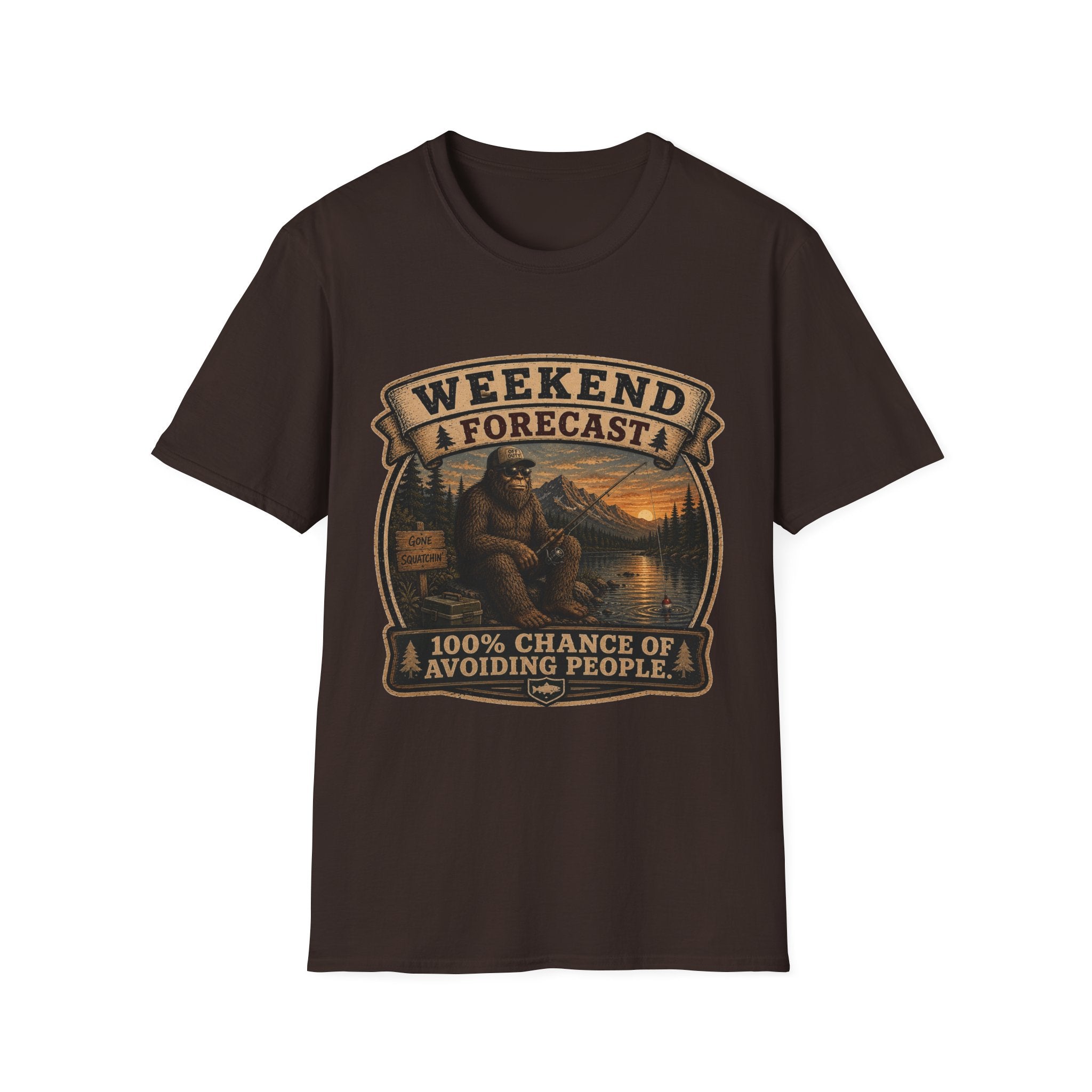 Weekend Forecast T-Shirt — 100% Chance of Avoiding People Graphic Tee