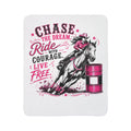 Chase Your Dream Horse Pink Fleece Sherpa Blanket