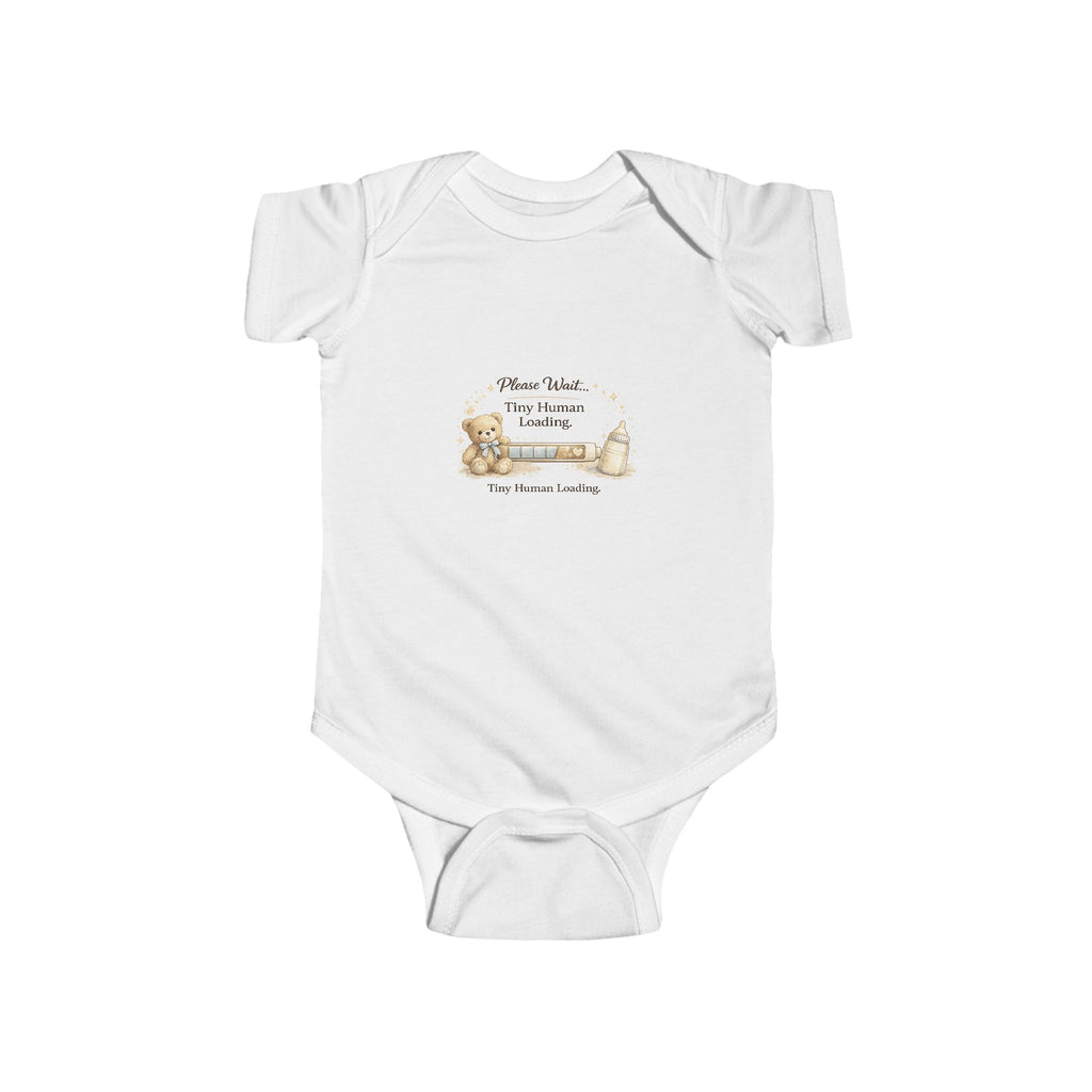 "Please Wash The Kitchen, I Woke Up Like This" Cute Infant Onesie with Bear Design - Baby Bodysuit