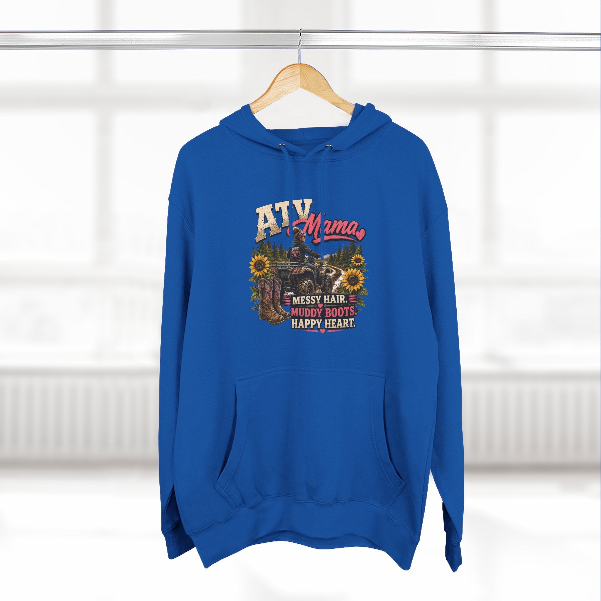 Mama Farm Hoodie — Messy Hair, Muddy Boots Graphic Sweatshirt