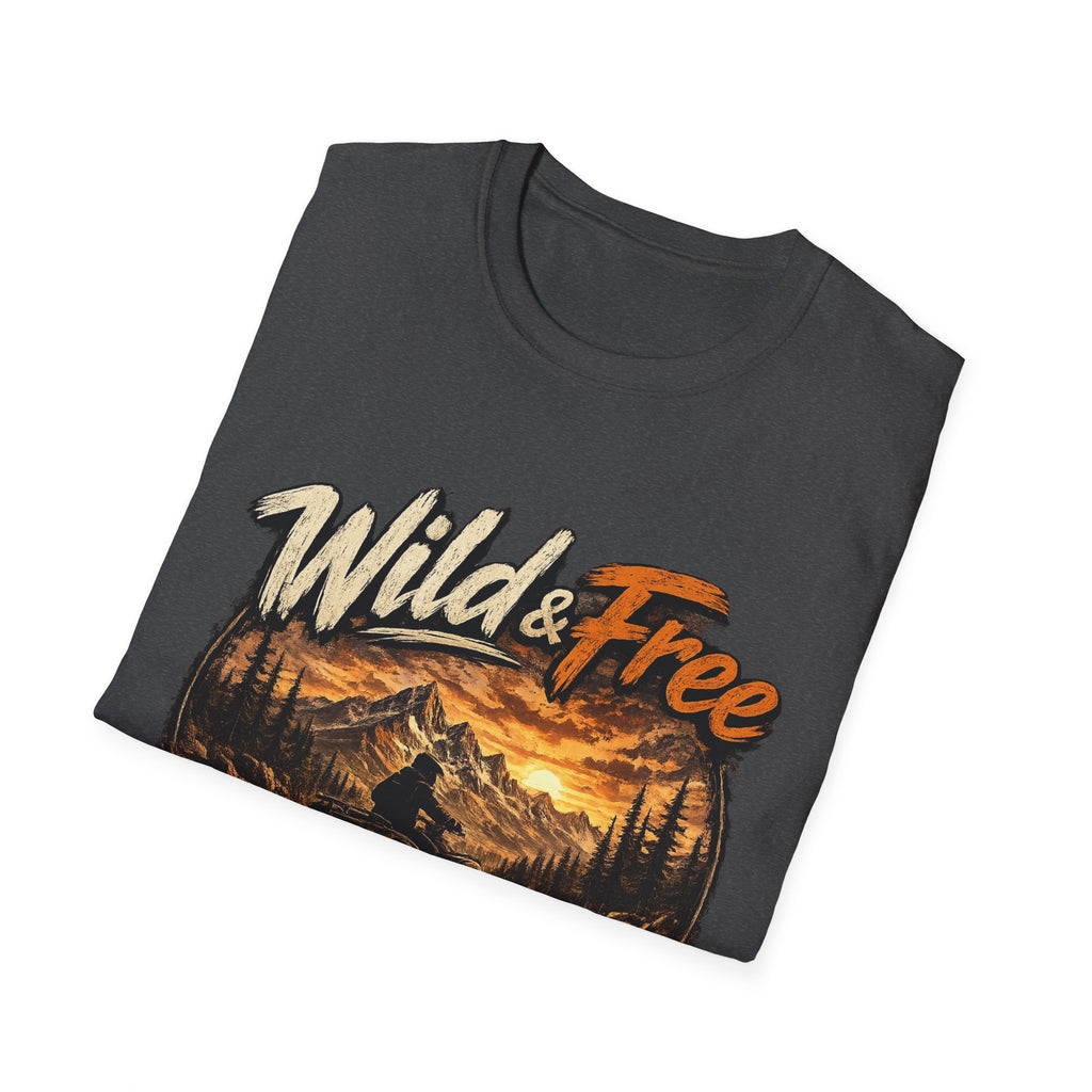 Wild & Free Mountain T-Shirt — 'The Best Roads Aren't Roads At All' Adventure Tee