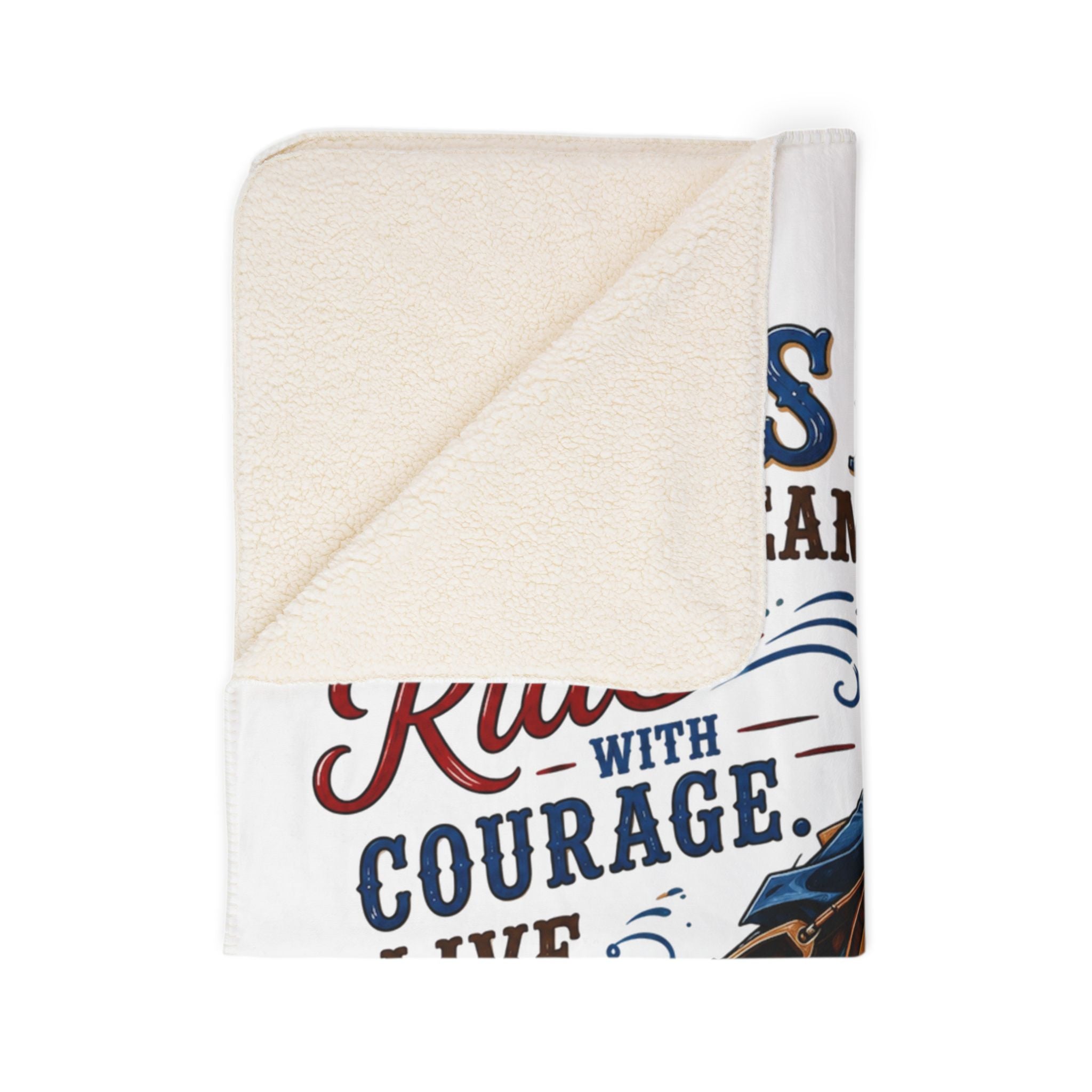 Chase the Dream Horse Fleece Sherpa Blanket