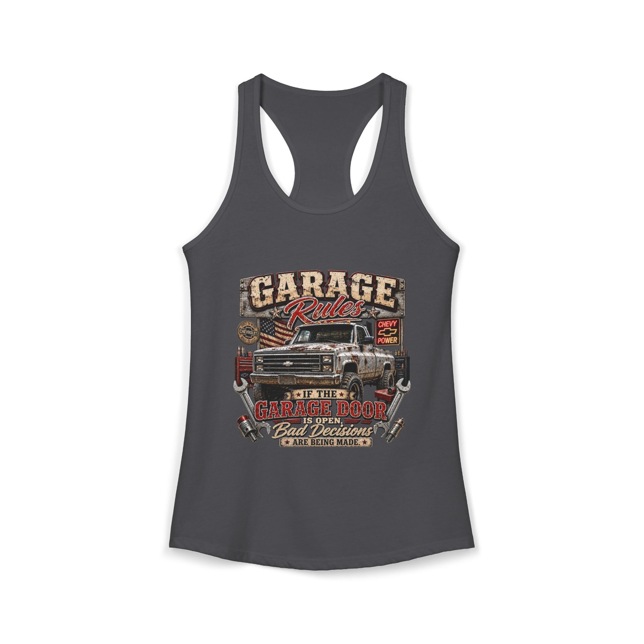 Garage Rules Ideal Racerback Tank