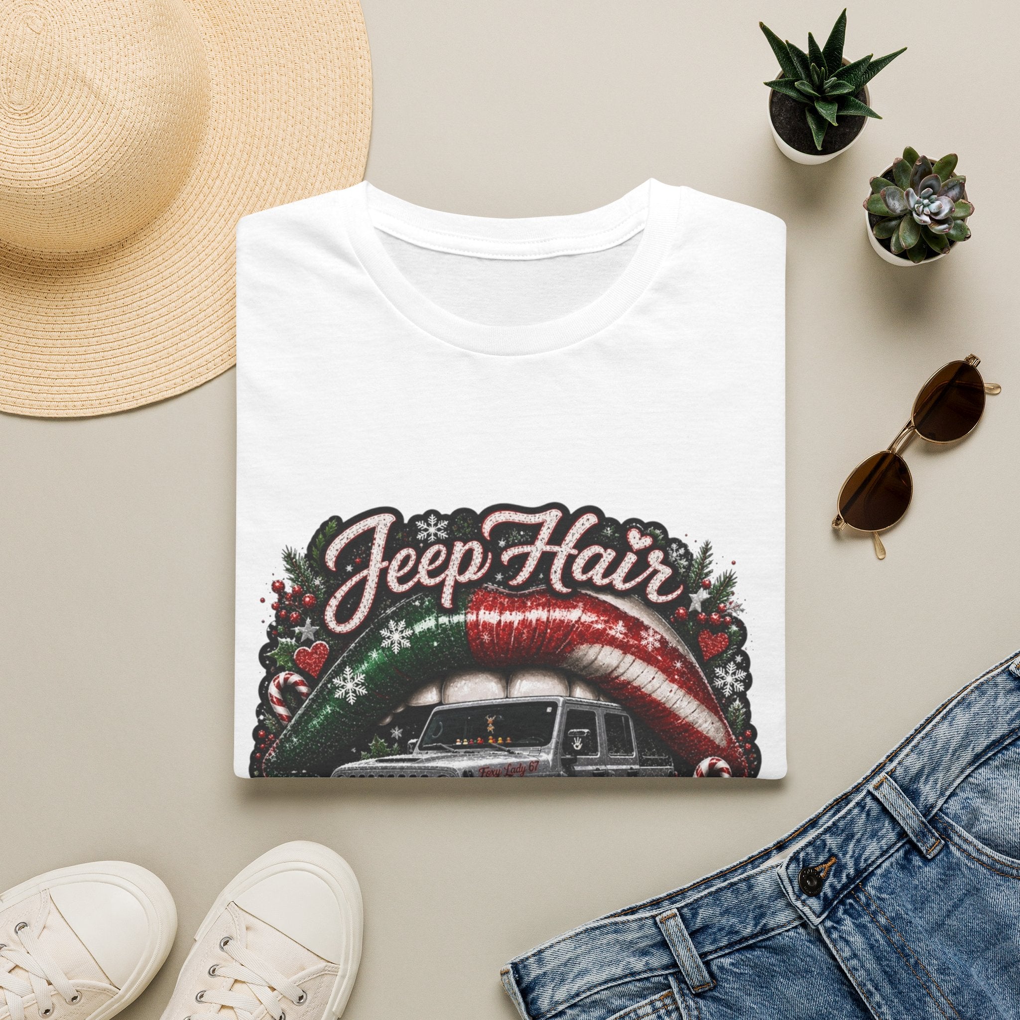 Jeep Hair Don't Care T-Shirt — Holiday Jeep Lover Graphic Tee