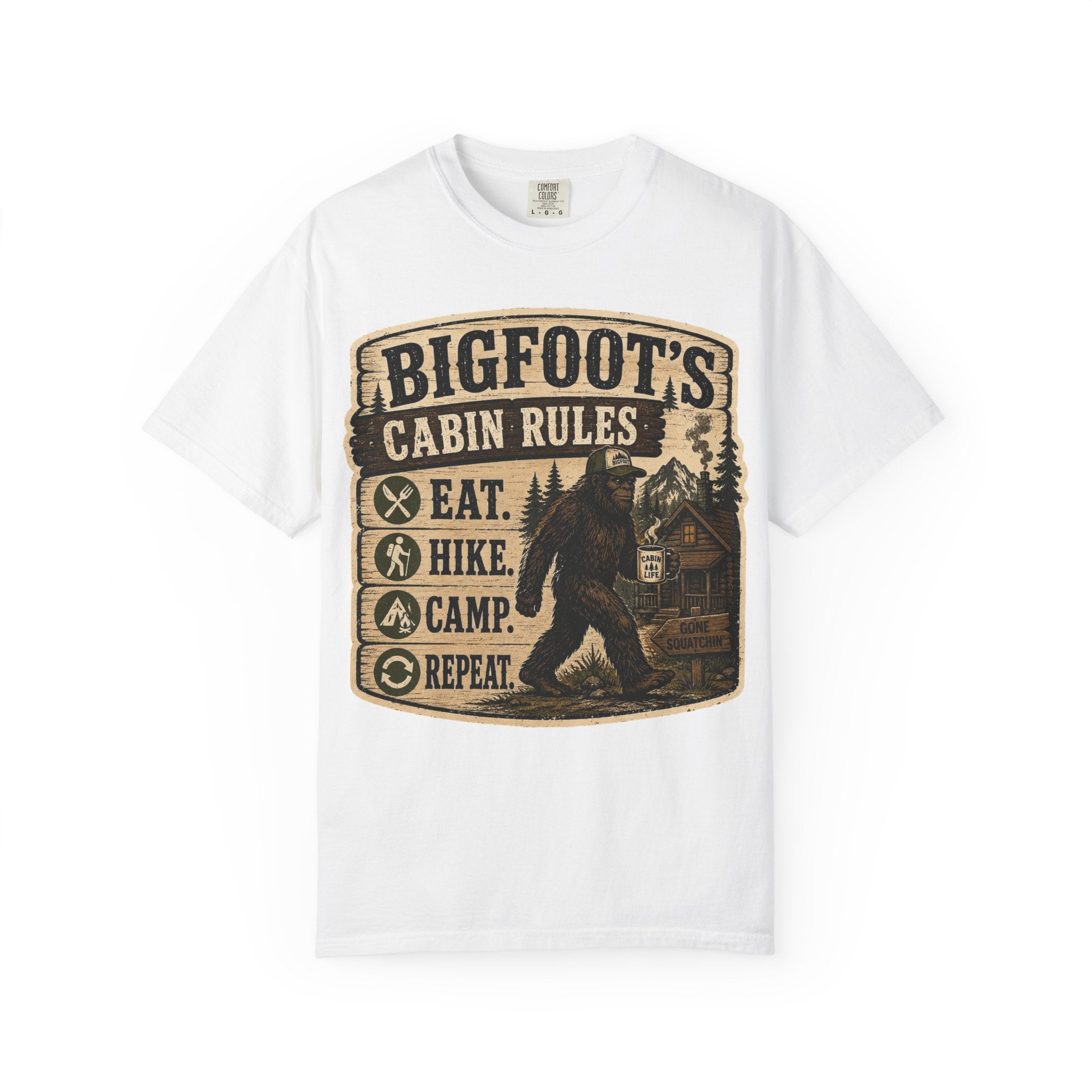 Bigfoot's Cabin Rules T-shirt